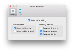 where to find scroll reverser macbook pro