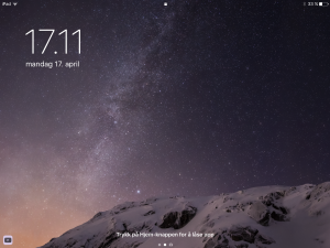 Låseskjermen på en iPad